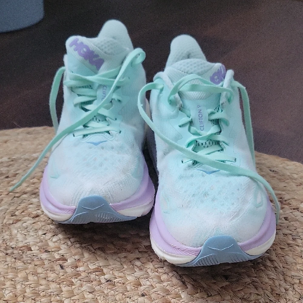 Hoka Women's Light Blue and Lavender Athletic Shoes - Picture 16 of 16